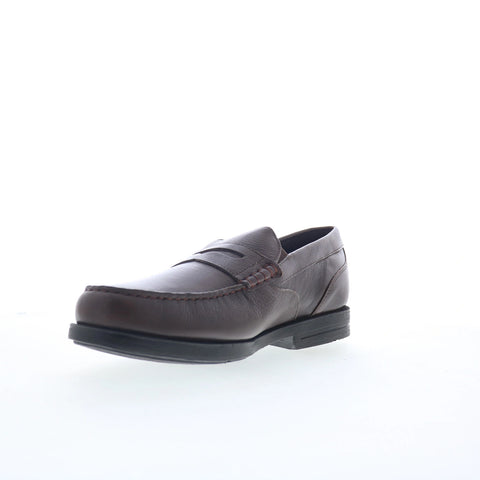 Rockport Preston Penny CI7652 Mens Brown Wide Loafers & Slip Ons Penny Shoes