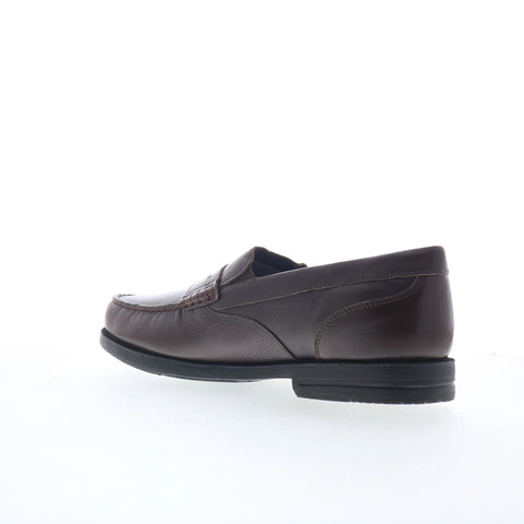 Rockport Preston Penny CI7652 Mens Brown Wide Loafers & Slip Ons Penny Shoes
