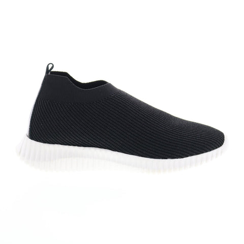 David Tate Prime Womens Black Canvas Slip On Lifestyle Sneakers Shoes