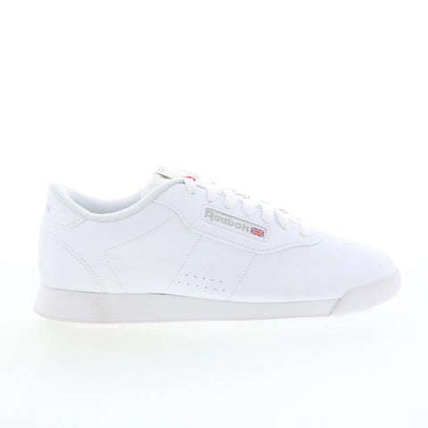 Reebok Princess Womens White Synthetic Lace Up Lifestyle Sneakers Shoes