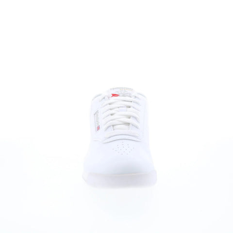 Reebok Princess Womens White Synthetic Lace Up Lifestyle Sneakers Shoes
