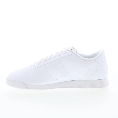 Reebok Princess Womens White Synthetic Lace Up Lifestyle Sneakers Shoes
