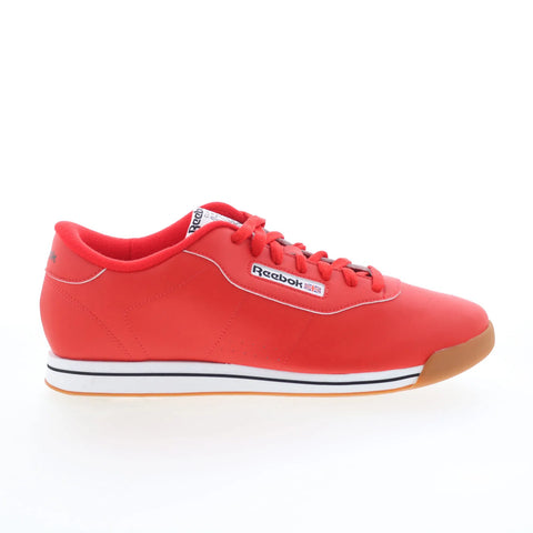 Reebok Princess Womens Red Synthetic Lace Up Lifestyle Sneakers Shoes
