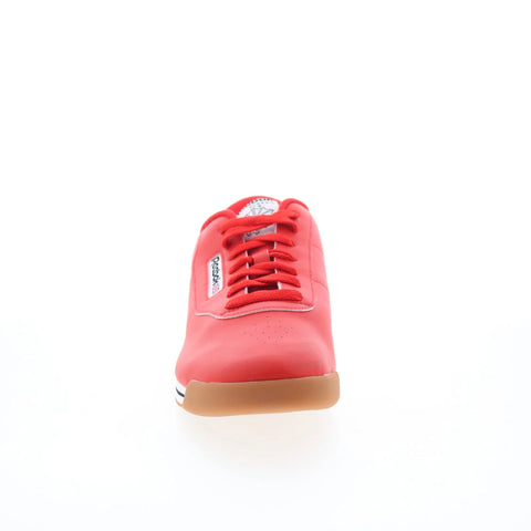 Reebok Princess Womens Red Synthetic Lace Up Lifestyle Sneakers Shoes