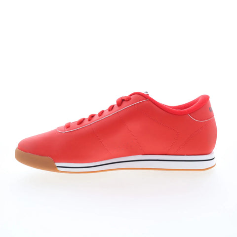 Reebok Princess Womens Red Synthetic Lace Up Lifestyle Sneakers Shoes
