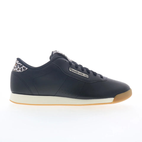 Reebok Princess Womens Black Synthetic Lace Up Lifestyle Sneakers Shoes