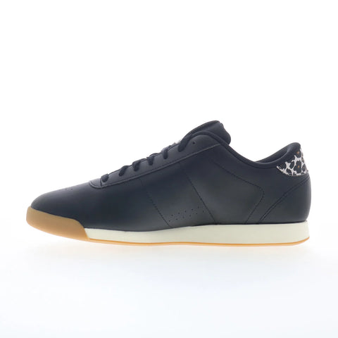 Reebok Princess Womens Black Synthetic Lace Up Lifestyle Sneakers Shoes