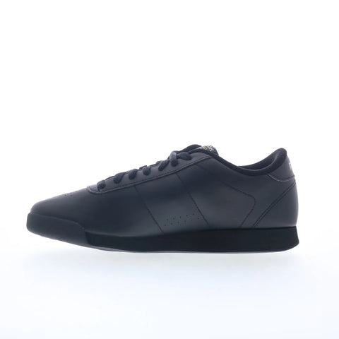 Reebok Princess Womens Black Synthetic Lace Up Lifestyle Sneakers Shoes