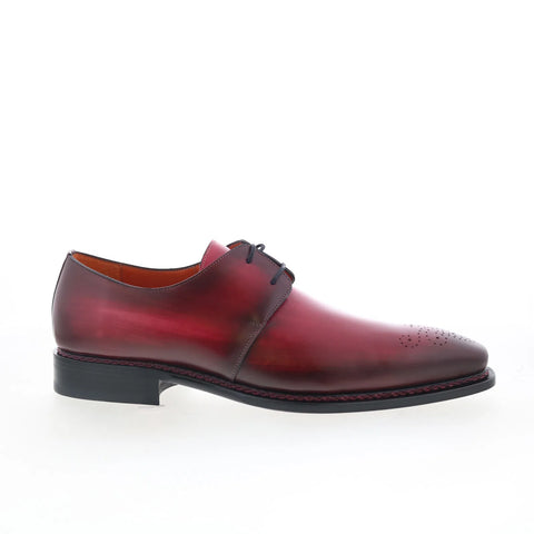 Mezlan Principle 20842 Mens Red Leather Oxfords & Lace Ups Casual Shoes