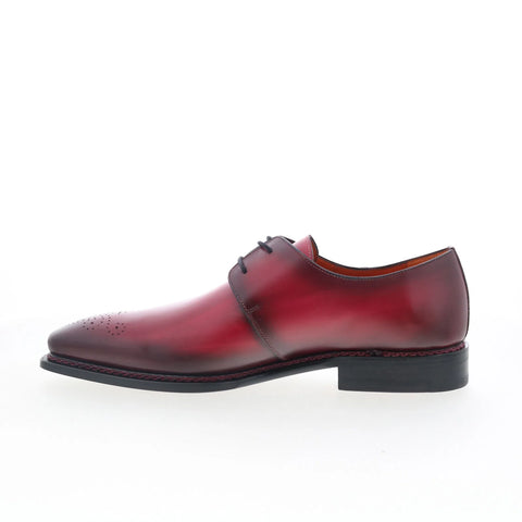 Mezlan Principle 20842 Mens Red Leather Oxfords & Lace Ups Casual Shoes