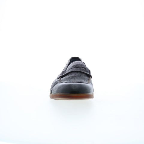 Di Bianco Procida Cervo Mens Black Leather Loafers & Slip Ons Penny Shoes