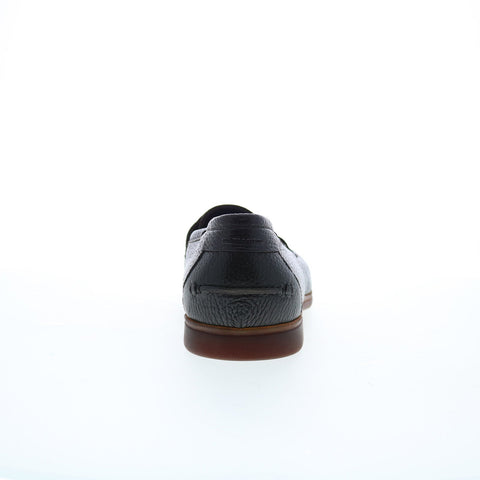 Di Bianco Procida Cervo Mens Black Leather Loafers & Slip Ons Penny Shoes