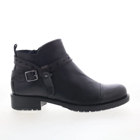 Miz Mooz Provo Womens Black Leather Zipper Ankle & Booties Boots