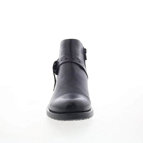 Miz Mooz Provo Womens Black Leather Zipper Ankle & Booties Boots