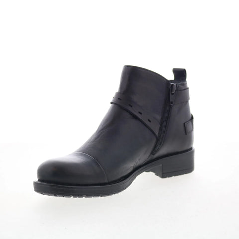 Miz Mooz Provo Womens Black Leather Zipper Ankle & Booties Boots
