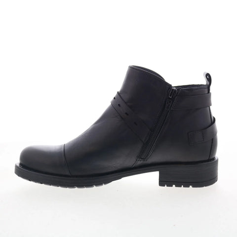 Miz Mooz Provo Womens Black Leather Zipper Ankle & Booties Boots