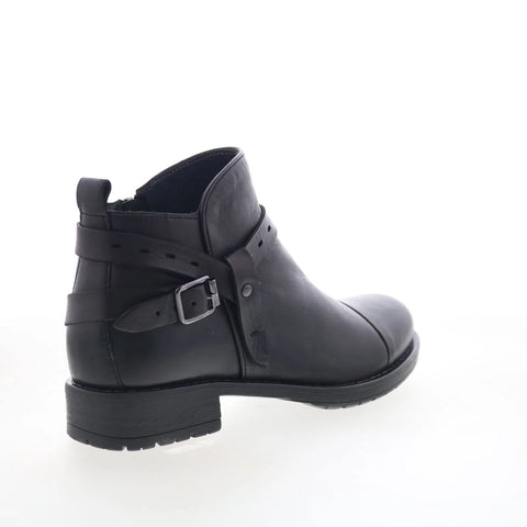 Miz Mooz Provo Womens Black Leather Zipper Ankle & Booties Boots