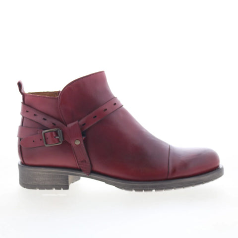 Miz Mooz Provo Womens Red Leather Zipper Ankle & Booties Boots