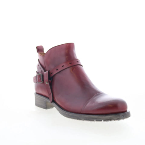 Miz Mooz Provo Womens Red Leather Zipper Ankle & Booties Boots