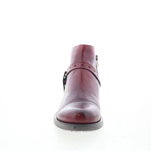 Miz Mooz Provo Womens Red Leather Zipper Ankle & Booties Boots