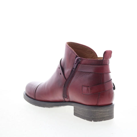 Miz Mooz Provo Womens Red Leather Zipper Ankle & Booties Boots