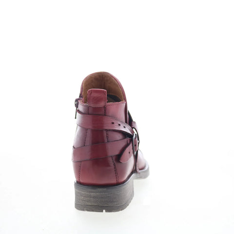 Miz Mooz Provo Womens Red Leather Zipper Ankle & Booties Boots