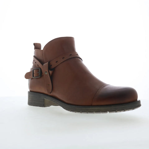 Miz Mooz Provo Womens Brown Leather Zipper Ankle & Booties Boots