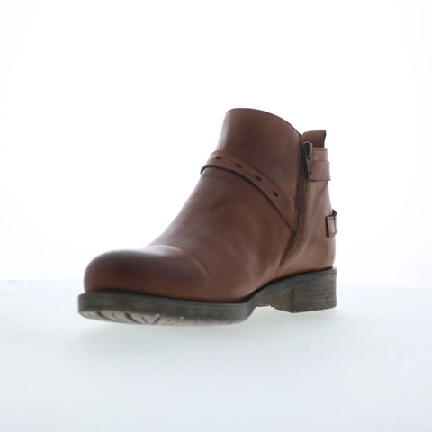 Miz Mooz Provo Womens Brown Leather Zipper Ankle & Booties Boots