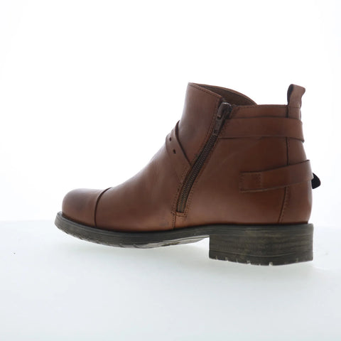 Miz Mooz Provo Womens Brown Leather Zipper Ankle & Booties Boots