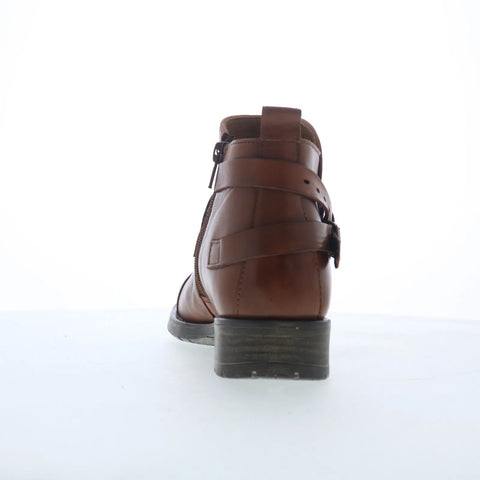 Miz Mooz Provo Womens Brown Leather Zipper Ankle & Booties Boots