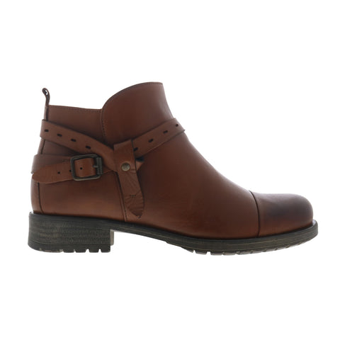 Miz Mooz Provo Womens Brown Leather Zipper Ankle & Booties Boots