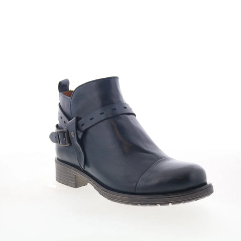 Miz Mooz Provo Womens Blue Leather Zipper Ankle & Booties Boots