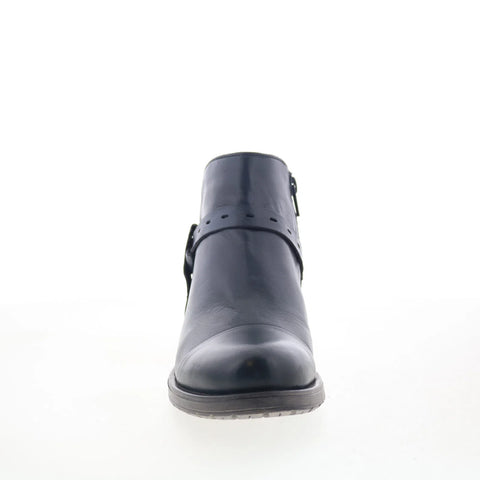 Miz Mooz Provo Womens Blue Leather Zipper Ankle & Booties Boots