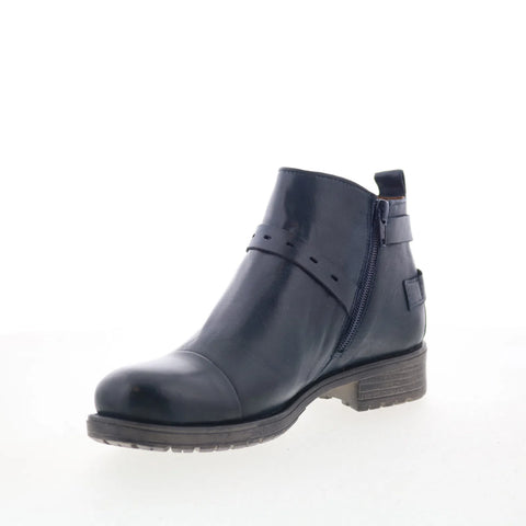 Miz Mooz Provo Womens Blue Leather Zipper Ankle & Booties Boots