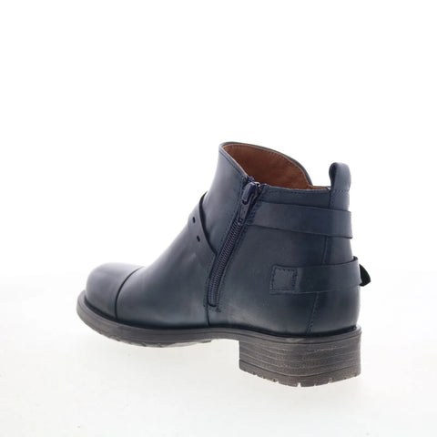 Miz Mooz Provo Womens Blue Leather Zipper Ankle & Booties Boots