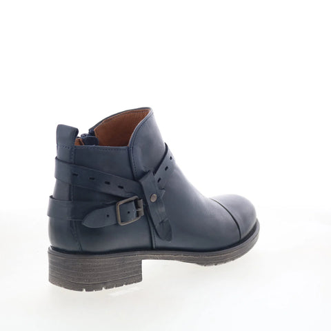 Miz Mooz Provo Womens Blue Leather Zipper Ankle & Booties Boots