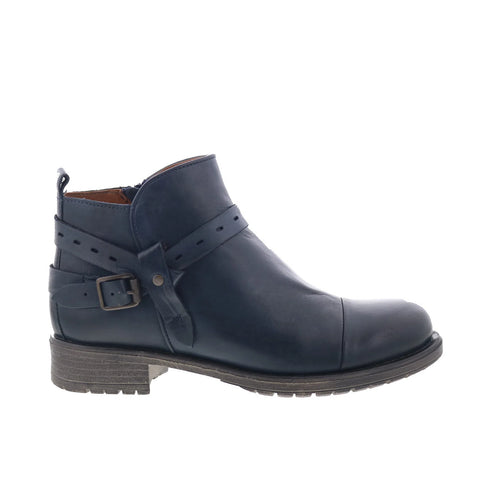 Miz Mooz Provo Womens Blue Leather Zipper Ankle & Booties Boots
