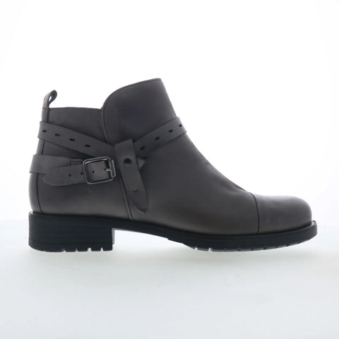 Miz Mooz Provo Womens Gray Leather Zipper Ankle & Booties Boots