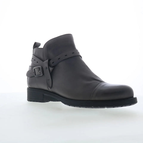 Miz Mooz Provo Womens Gray Leather Zipper Ankle & Booties Boots