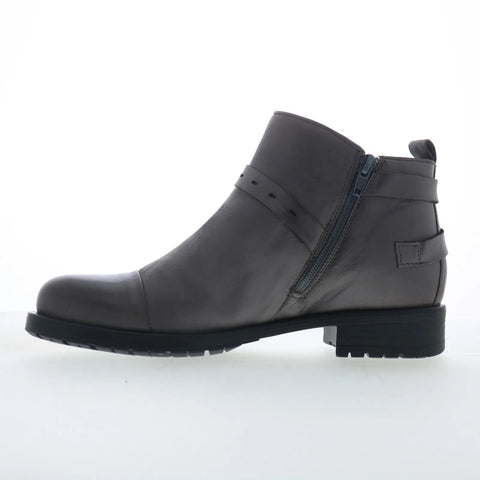 Miz Mooz Provo Womens Gray Leather Zipper Ankle & Booties Boots