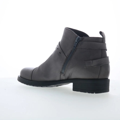 Miz Mooz Provo Womens Gray Leather Zipper Ankle & Booties Boots