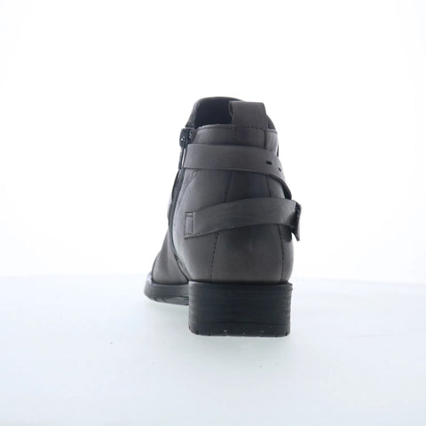 Miz Mooz Provo Womens Gray Leather Zipper Ankle & Booties Boots