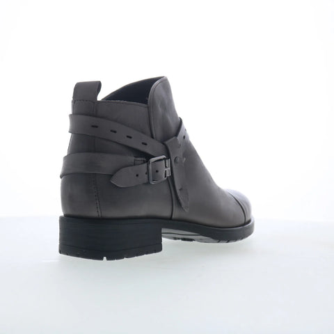 Miz Mooz Provo Womens Gray Leather Zipper Ankle & Booties Boots