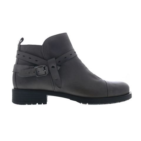 Miz Mooz Provo Womens Gray Leather Zipper Ankle & Booties Boots