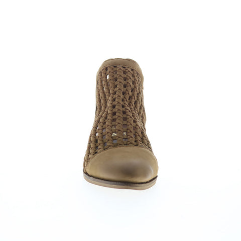 Sbicca Sycamore PS300 Womens Brown Leather Slip On Ankle & Booties Boots