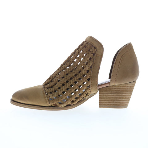 Sbicca Sycamore PS300 Womens Brown Leather Slip On Ankle & Booties Boots