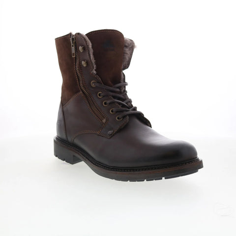 Pajar Mason 79558 Mens Brown Leather Lace Up Casual Dress Boots