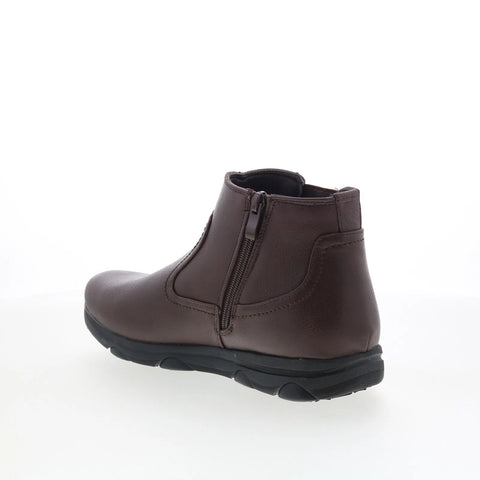 Faranzi FB41143 Mens Brown Synthetic Slip On Casual Dress Boots