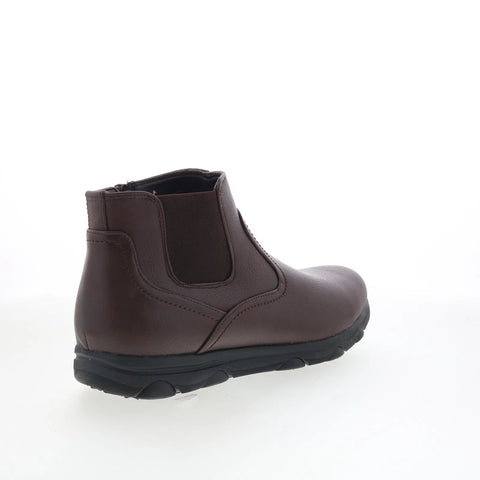 Faranzi FB41143 Mens Brown Synthetic Slip On Casual Dress Boots