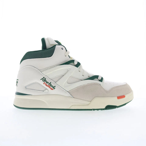 Reebok Pump Omni Zone II Mens White Leather Lifestyle Sneakers Shoes